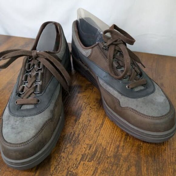 Mephisto Match Mens Sz. 7.5 Suede Comfort Gray/Brown Runoff Walking Casual Shoes main image 6